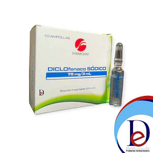 DICLOFENACO 75MG/3ML X 10 AMP- - FARMIONI- - UBI 11-D