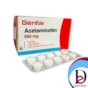 ACETAMINOFEN 500 MG X 100 TAB- - GENFAR- 20-A