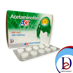 ACETAMINOFEN 500 MG X 100 TAB- - AG- 2-A