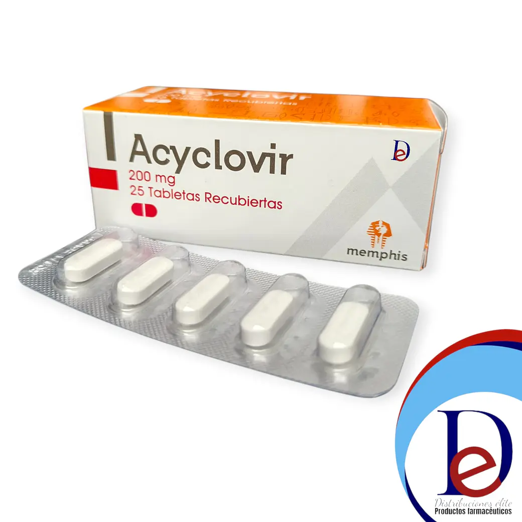 ACICLOVIR 200 MG X 25 TAB - - MEMPHIS- 15-B 1