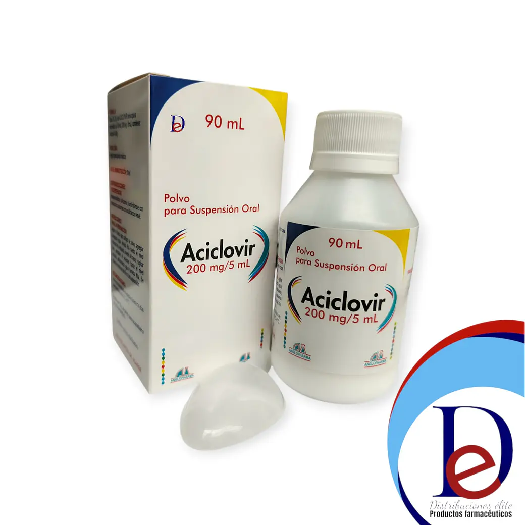 ACICLOVIR 200MG/5ML SUSP X 90 ML- - ANGLOPHARMA- - UBI 2-B 1