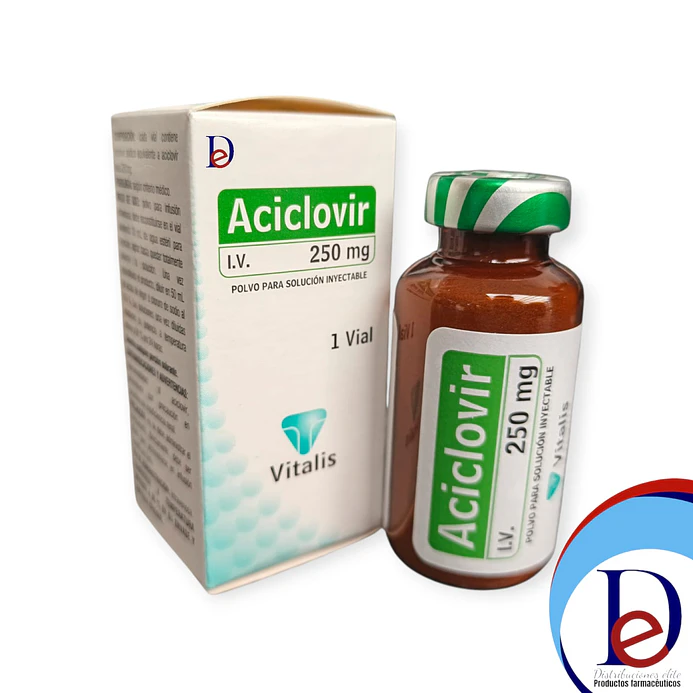 ACICLOVIR 250 MG INYECT X 1 AMP- - VITALIS- - UBI 17-D 1