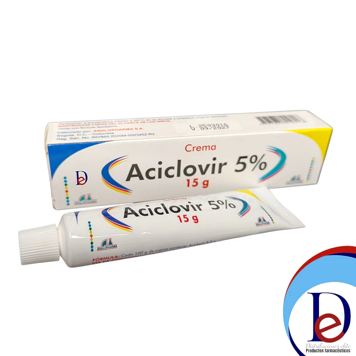 ACICLOVIR 5% UNG X 15 GR- - ANGLOPHARMA- - UBI 2-B 1
