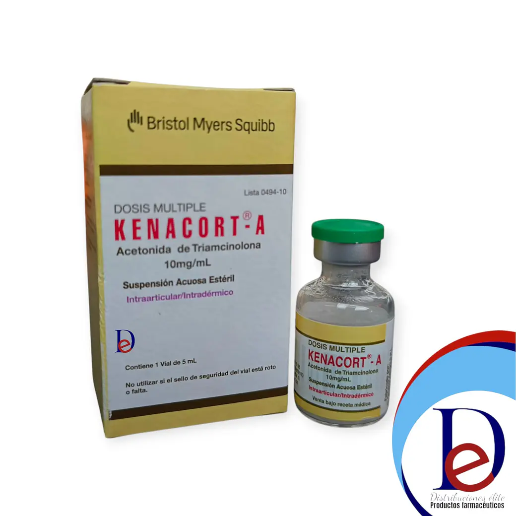 KENACORT-A 10MG/ML X 1 AMP 5ML- ACETIONIDA DE TRIAMCINOLONA- BRISTOL- - UBI 18-C 1