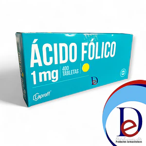 ACIDO FOLICO 1 MG X 400 TAB- - LAPROFF- - UBI-3-B