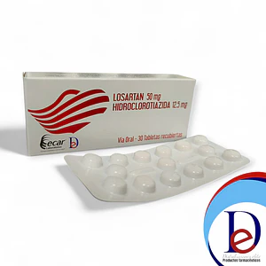 LOSARTAN 50 MG + HCT 12.5 MG X 30 TAB - - ECAR- 13-C