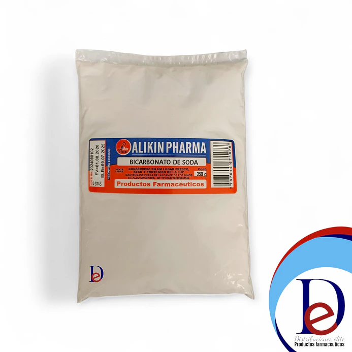 BICARBONATO DE SODA BOLSA X 250 GR - ALIKIN PHARMA -FV-AGO 26- 25-D 1