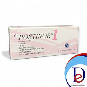 POSTINOR 1 X 1 TAB- LEVONOGESTREL- GEDEON RICHTER- - UBI 21-F