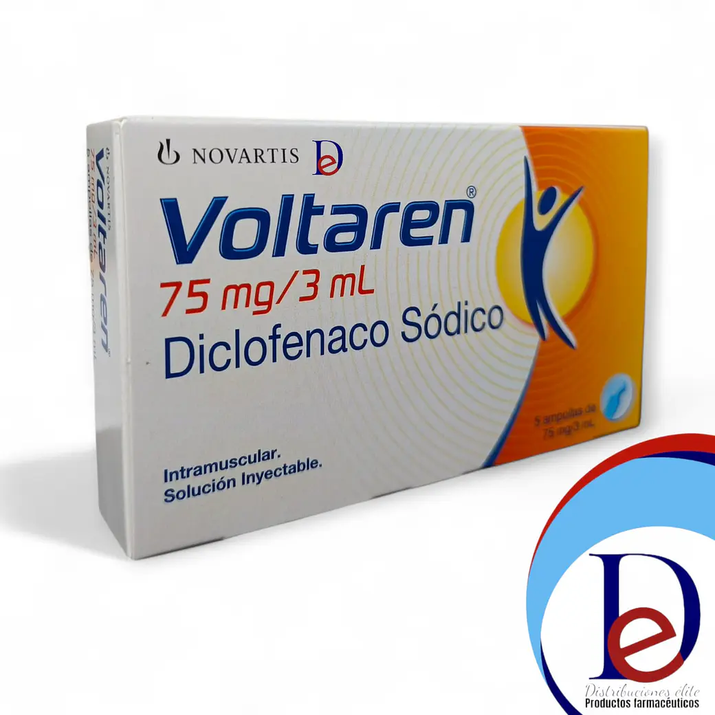 VOLTAREN 75 MG X 5 AMP- DICLOFENACO 75 MG- NOVARTIS- - UBI 27-B 1