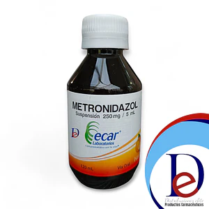 METRONIDAZOL 250MG/5ML SUSP X 120 ML- - ECAR- 13-C