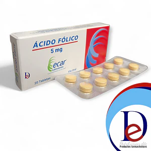 ACIDO FOLICO 5 MG X 20 TAB - - ECAR- 12-A