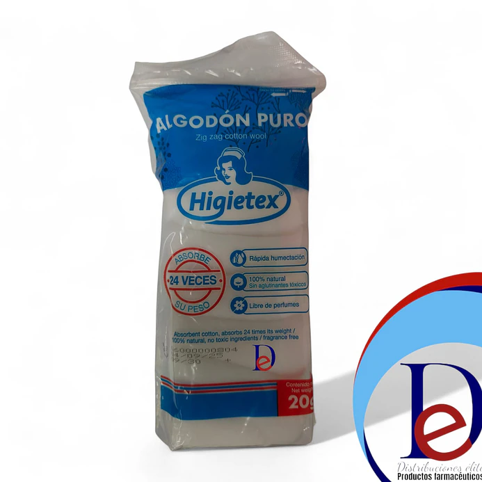 ALGODON HIGIETEX X 20 G- - HIGIETEX-BODEGA C - UBI 22-D 1