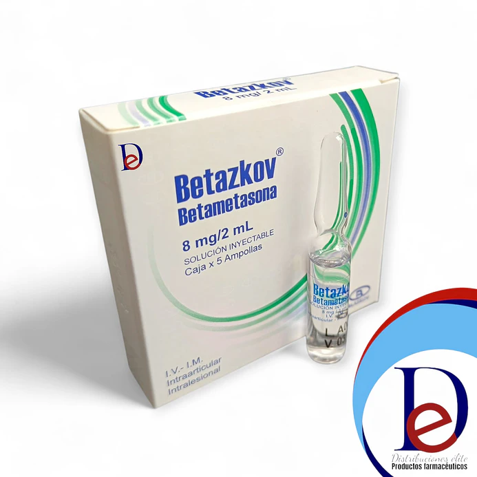 BETAZKOV 8MG/2ML X 5 AMP - BETAMETASONA 8MG- BLASKOV - 18-C 1