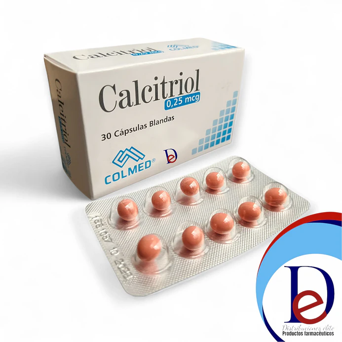 CALCITRIOL 0.25 MCG X 30 CAP - -COLMED  -UBI 8-F 1