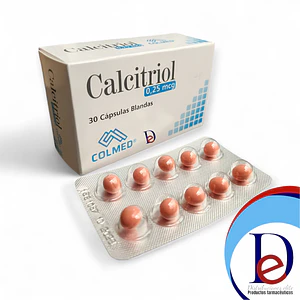 CALCITRIOL 0.25 MCG X 30 CAP - -COLMED  -UBI 8-F
