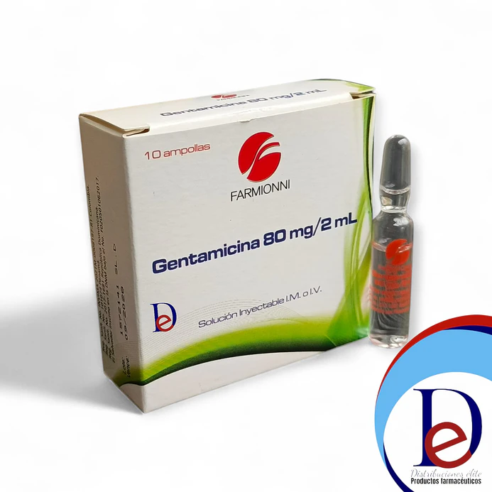 GENTAMICINA 80MG/2ML X 10 AMP - - FARMIONI- 19-D 1