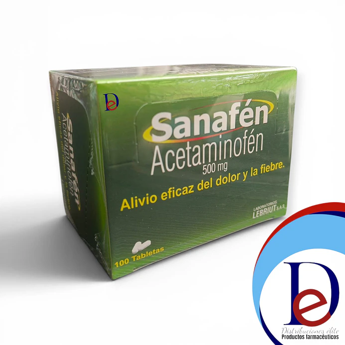 SANAFEN 500 MG X 100 TAB- ACETAMINOFEN 500 MG- LAPROFF- 21-A 1