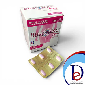 BUSCAPINA FEM X 90 TAB- HIOSCINA + IBUPROFENO- OPELLA- - UBI 20-B