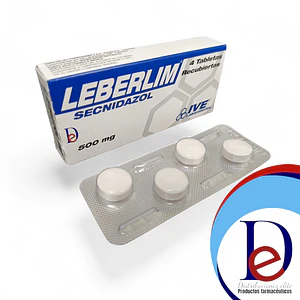 LEBERLIM 500 MG X 4 TAB- SECNIDAZOL 500 MG- LG-PHARMA- - UBI 25-B
