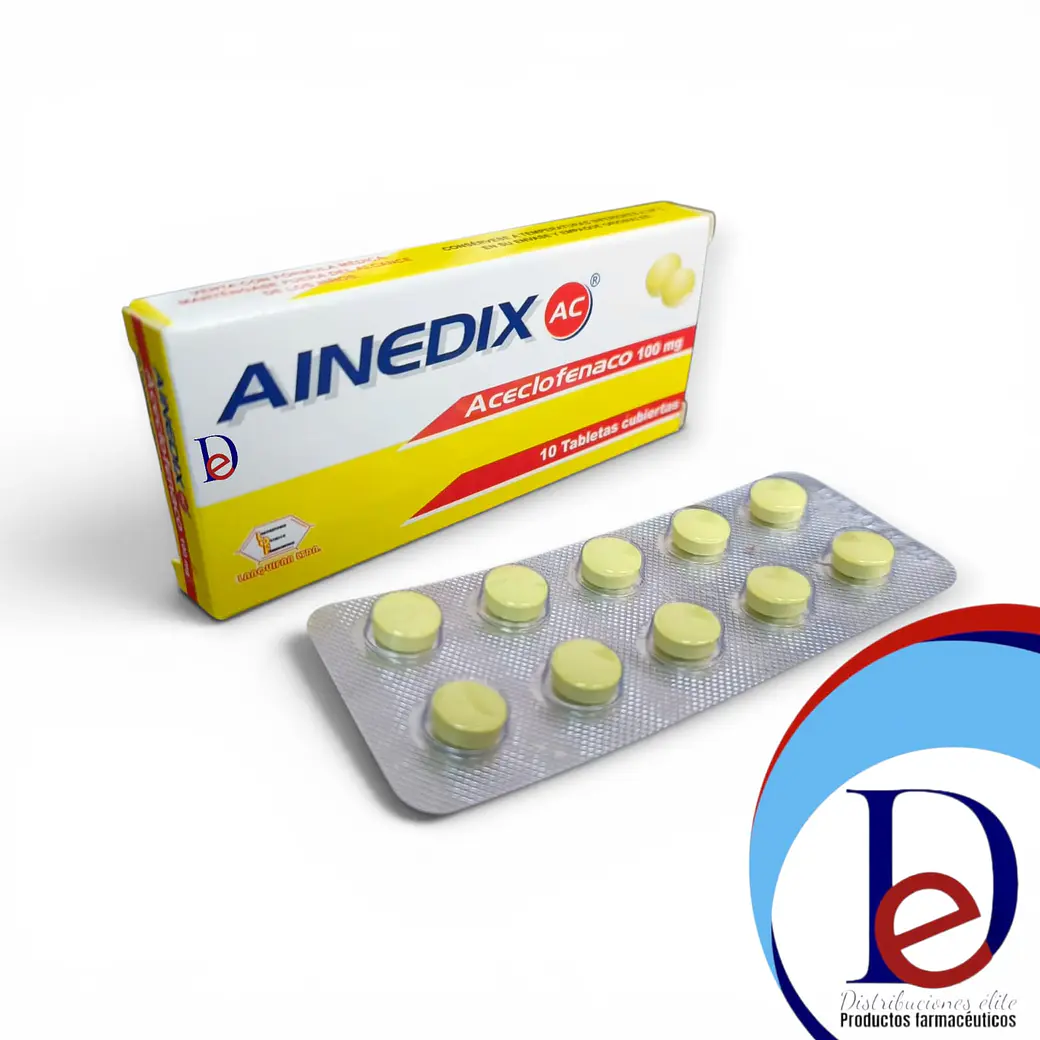 AINEDIX AC 100 MG X 10 TAB- ACECLOFENACO 100MG- LABQUIFAR- - UBI 3-A 1