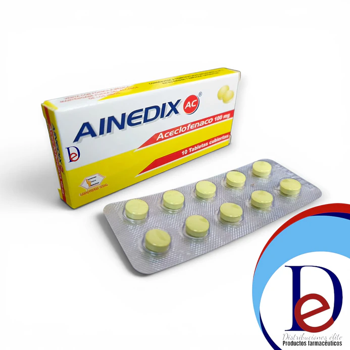 AINEDIX AC 100 MG X 10 TAB- ACECLOFENACO 100MG- LABQUIFAR- - UBI 3-A 1