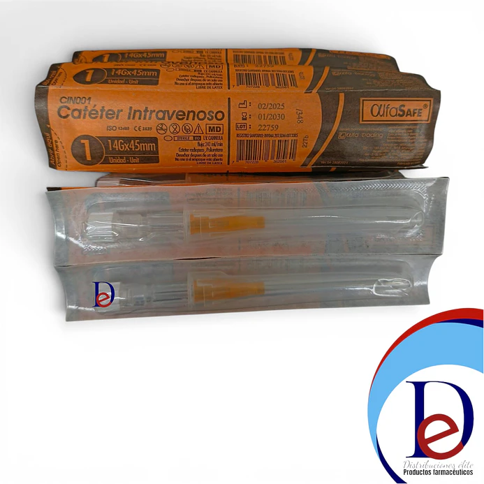 CATETER I.V. 14G X 1 3/4 X 10 UNID- - ALFASAFE- - UBI 25-E 1