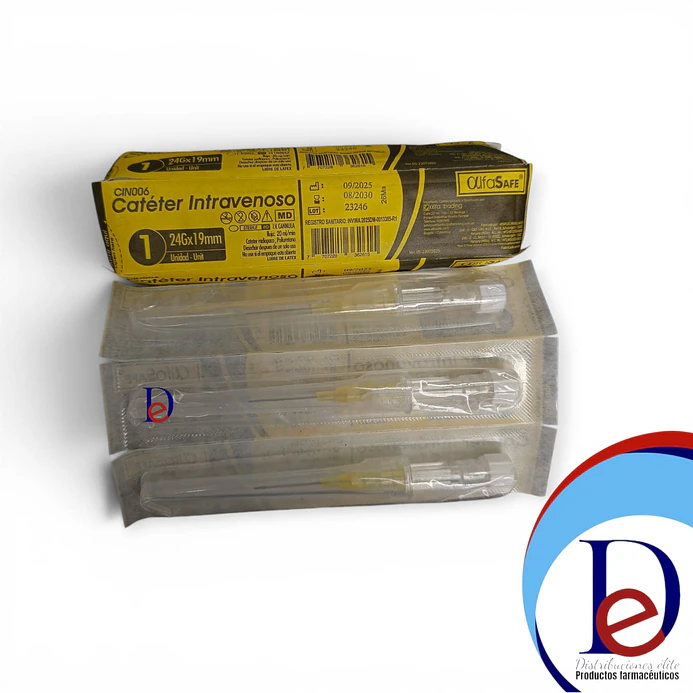CATETER I.V. 24G X 3/4 X 10 UNID- - ALFASAFE- - UBI 25-E 1