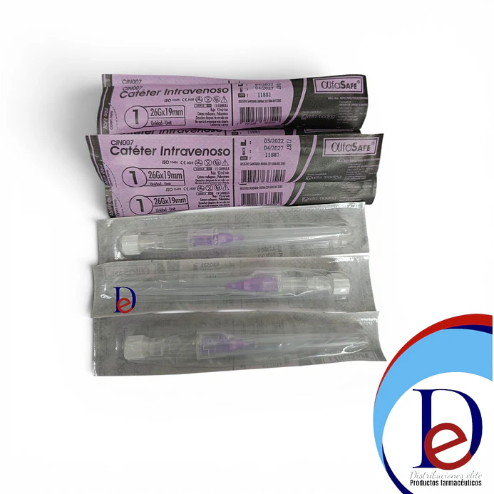 CATETER I.V. 26G X 3/4 X 10 UNID - - ALFASAFE- 26-E 1