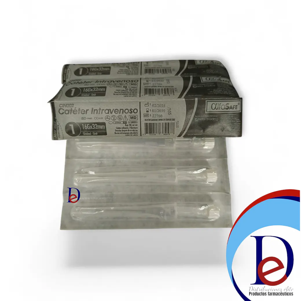 CATETER I.V. 16G X 1 1/4 X 10 UNID- - ALFASAFE- - UBI 26-E 1