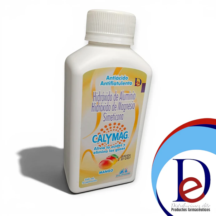CALYMAG SUSP MANGO X 360 ML- HIDROXIDO ALUMINIO+ HIDROXIDO MAGNESIO+ SIMETICONA- ANGLOPHARMA- 10-E 1