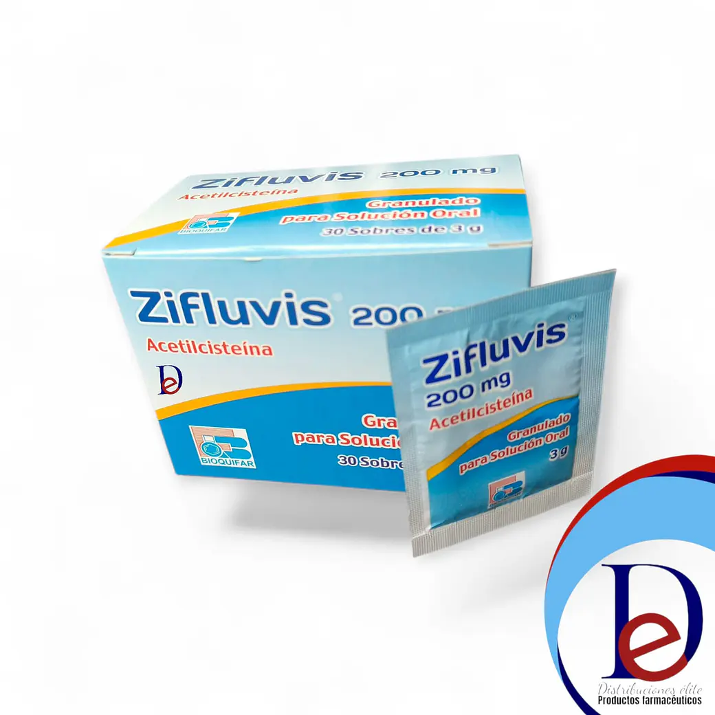 ZIFLUVIS 200 MG X 30 SBS- N ACETILCISTEINA 200 MG- BIOQUIFAR- - UBI 5-A 1