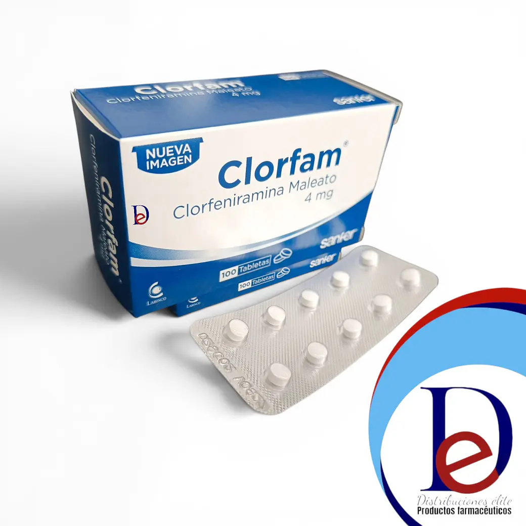 CLORFENIRAMINA 4 MG X 100 TAB (CLORFAM) --LABINCO UBI 13-D 1