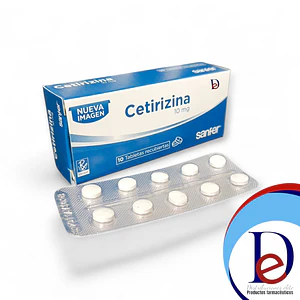 CETIRIZINA 10 MG X 10 TAB- - RECIPE- - UBI 5-D