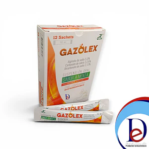 GAZOLEX SUSP X 12 SBS- ALGINATO SODIO+ CARBONATO CALCIO+ BICARBONATO - RUECAM- - UBI 27-C