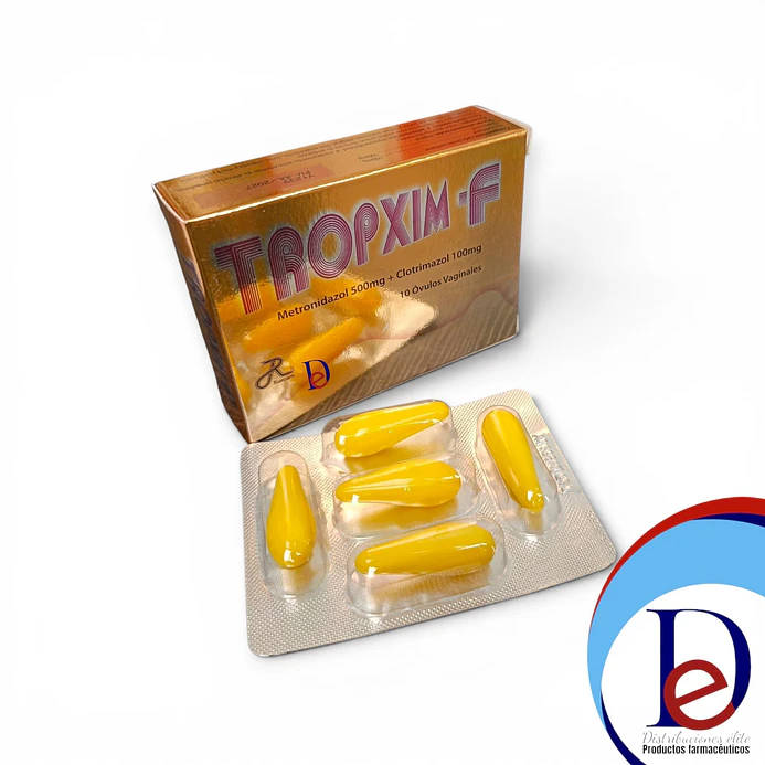 TROPXIM F X 10 OVULOS VAG- METRONIDAZOL+ CLOTRIMAZOL- RUECAM- 18-C 1