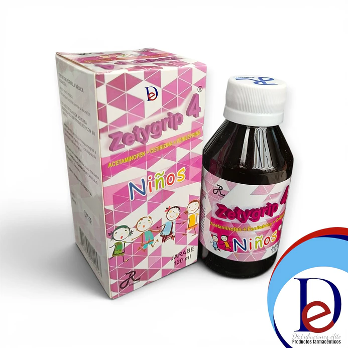 ZETYGRIP 4 NIÑOS JBE X 120 ML- ACETAMINOFEN+ FENILEFRINA+ CLORFERINAMINA- RUECAM- UBI 9-F-BODEGA A 1