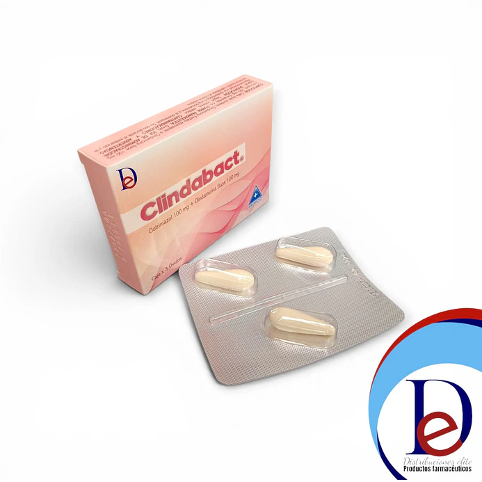 CLINDABACT 100MG/100MG X 3 OVULOS -CLOTRIMAZOL+ CLINDAMICINA -TRIDEX  -UBI 21-C 1