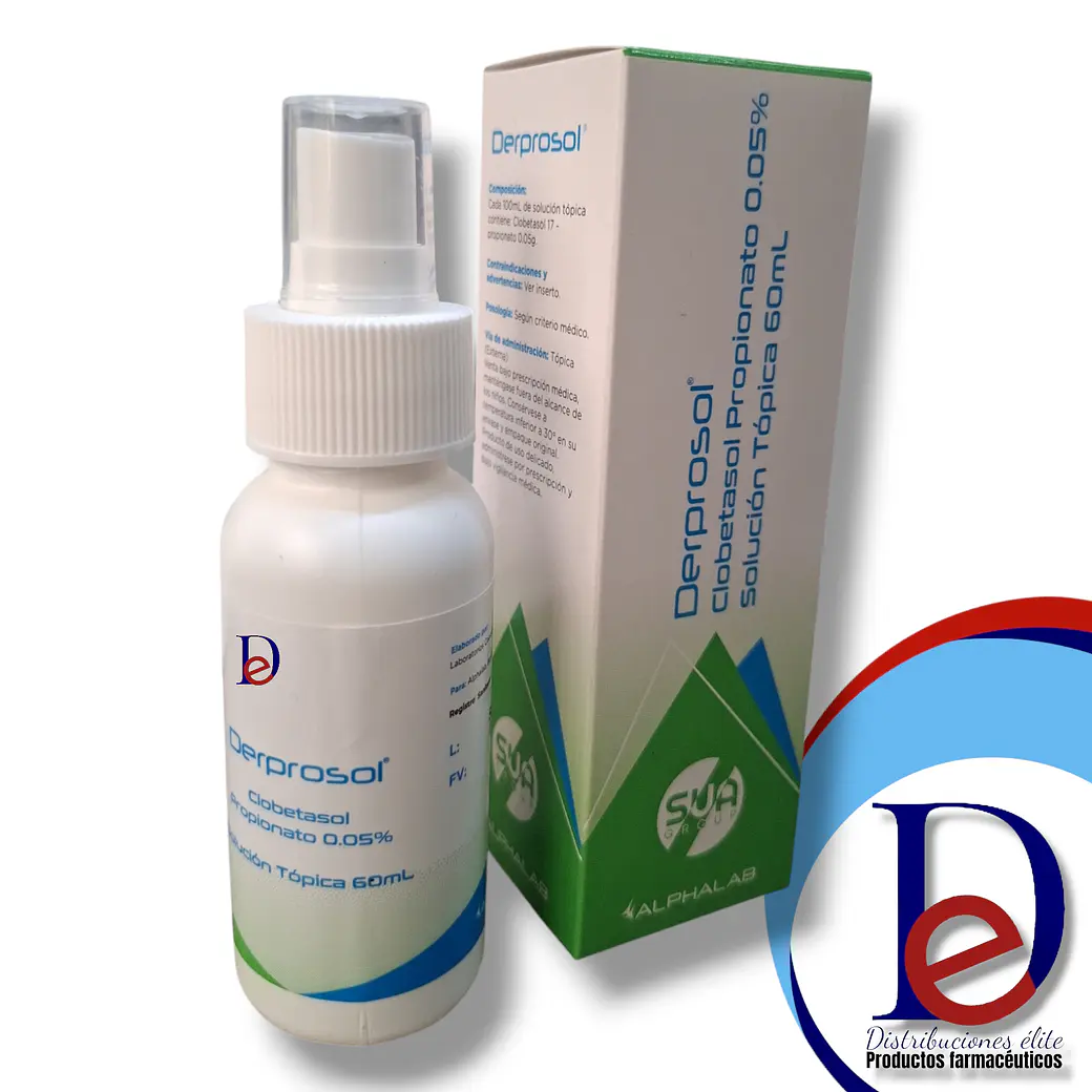DERPROSOL 0.05% SOLUCION X 40 GR -CLOBETASOL- SUA GROUP -UBI 21-F 1