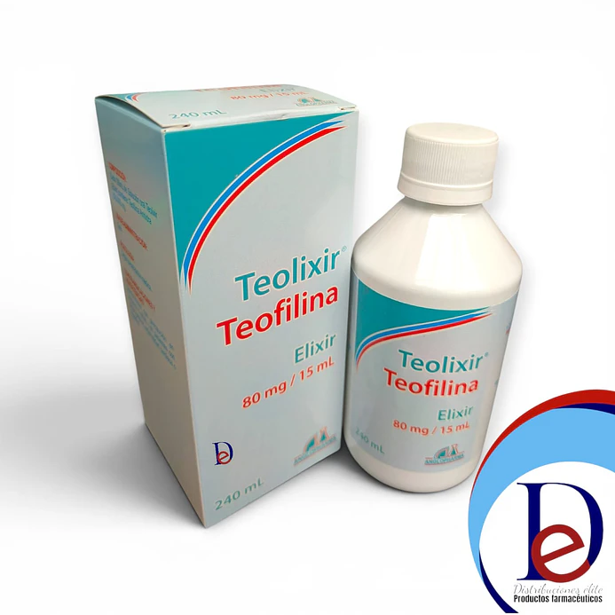 TEOLIXIR ELIXIR 80MG/15ML X 240 ML- TEOFILINA 80 MG- ANGLOPHARMA- - UBI 2-F 1
