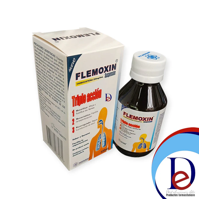 FLEMOXIN 250MG/5 ML SUSP X 120 ML - CARBOCISTEINA- NOVAMED- UBI 8-F 1