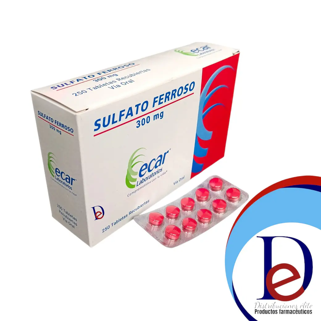 SULFATO FERROSO 300 MG X 250 TAB - - ECAR- 10-A 1