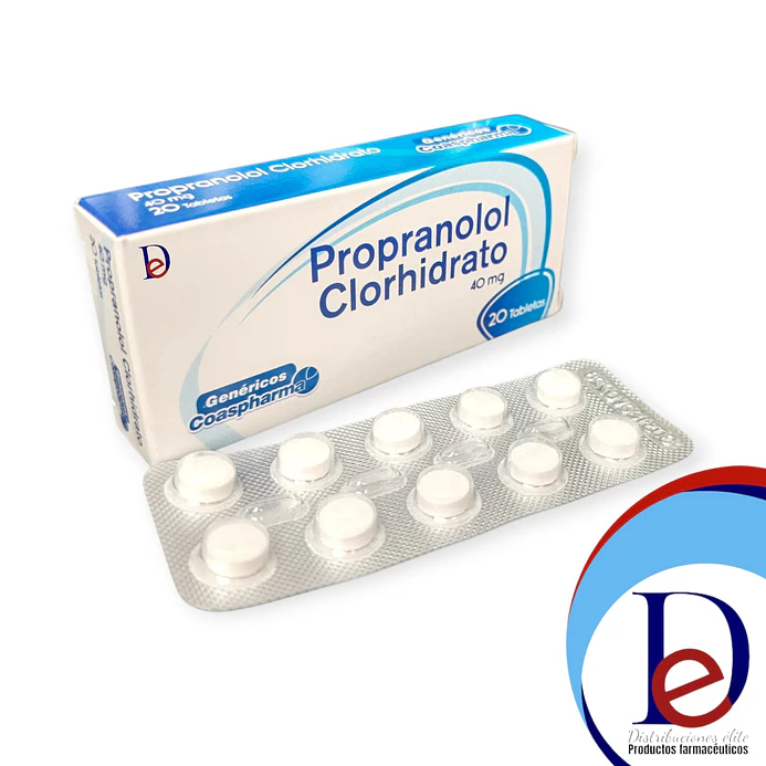 PROPANOLOL 40 MG X 20 TAB- - COASPHARMA- - UBI 8-D- -BODEGA C 1