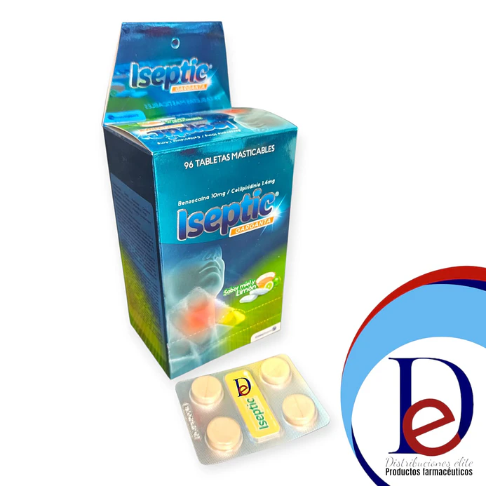 ISEPTIC GARGANTA MIEL X 96 TAB- BENZOCAINA+ CETILPIRIDINIO- MEDICBRAND- UBI 6-F-BLOQUE 1 1