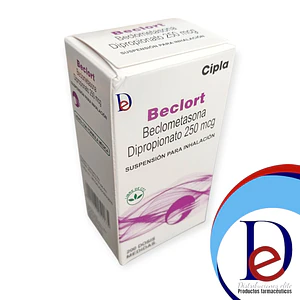 BECLORT 250 MCG INHALADOR X 200 DOSIS- BECLOMETASONA 250 MCG- CIPLA- UBI 19-B
