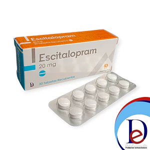 ESCITALOPRAM 20 MG X 30 TAB - - MEMPHIS- UBI  27-B