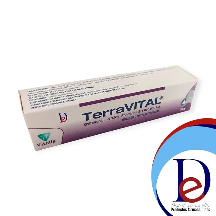 TERRAVITAL UNG OFT X 10 GR- POLIMICINA+ OXITETRACICLINA- VITALIS- - UBI 17-D 1
