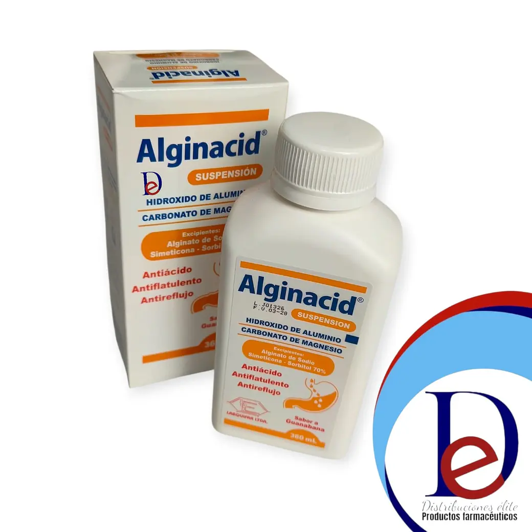 ALGINACID SUSP X 360 ML- ALGINATO DE SODIO+ SIMETICONA+ BICARBONATO DE CALCIO- LABQUIFAR- UBI 22-E 1