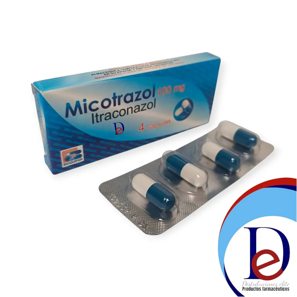MICOTRAZOL 100 MG X 4 CAP- ITRACONAZOL 100 MG- BIOQUIFAR- - UBI 4-D 1