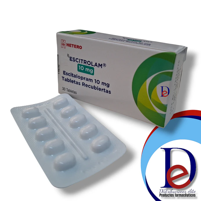 ESCITROLAM 10 MG X 30 TAB - ESCITALOPRAM 10 MG - HETERO- UBI  1