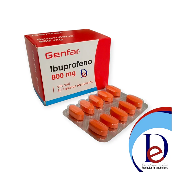 IBUPROFENO 800 MG X 50 TAB- - GENFAR- - UBI 20-B 1